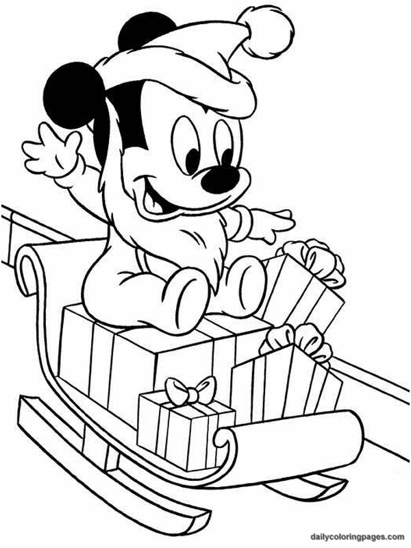 Coloring Pages Christmas Disney Characters - Coloring