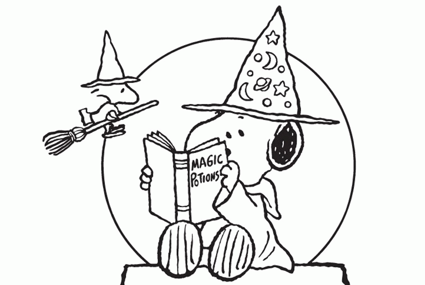 Charlie Brown Halloween - Coloring Pages for Kids and for Adults