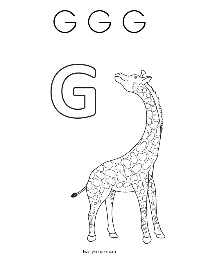 Giraffe Coloring Pages - Twisty Noodle