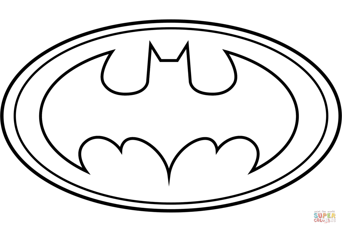 Batman Logo coloring page | Free Printable Coloring Pages