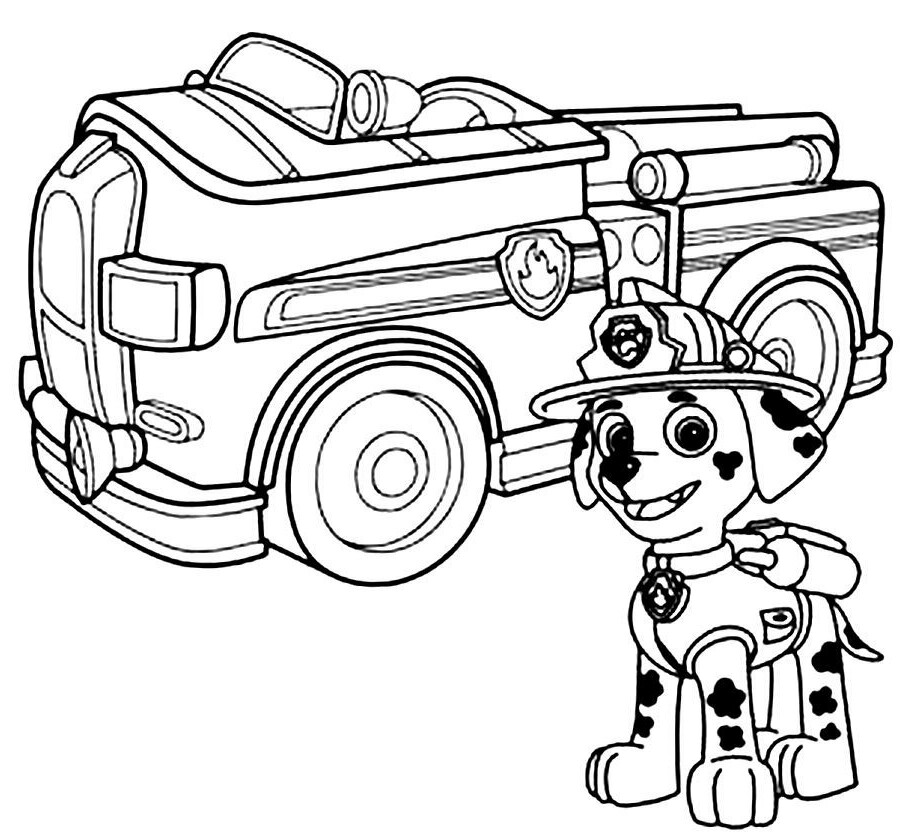 Free Fire Truck Pages for kids