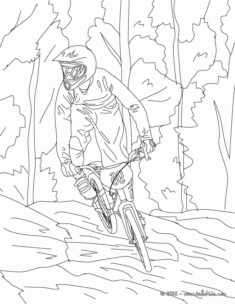 Mountain Bike Coloring Pages Coloring Home