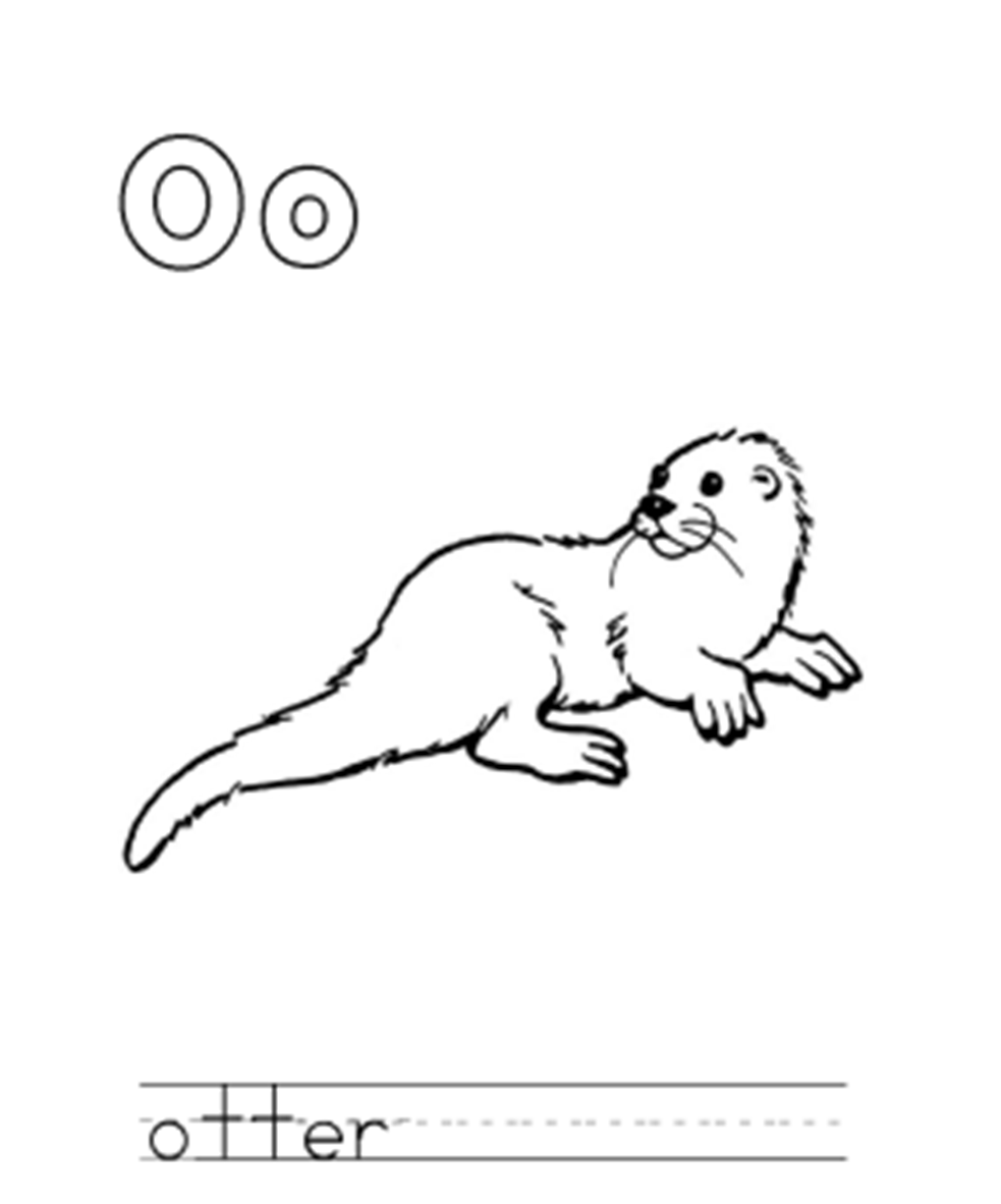 O Coloring : Otter Alphabet Coloring Pages. Oar Alphabet Coloring ...