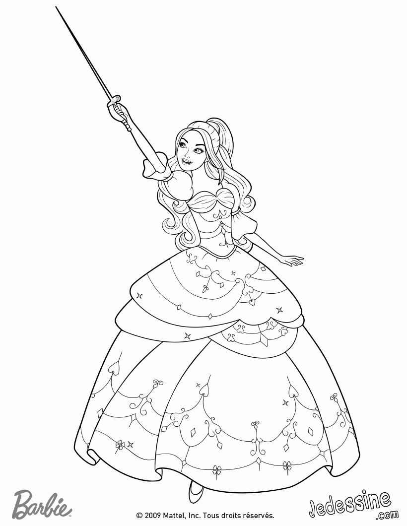 Barbie -Three Musketeers. Barbie Coloring Page - Coloring Home
