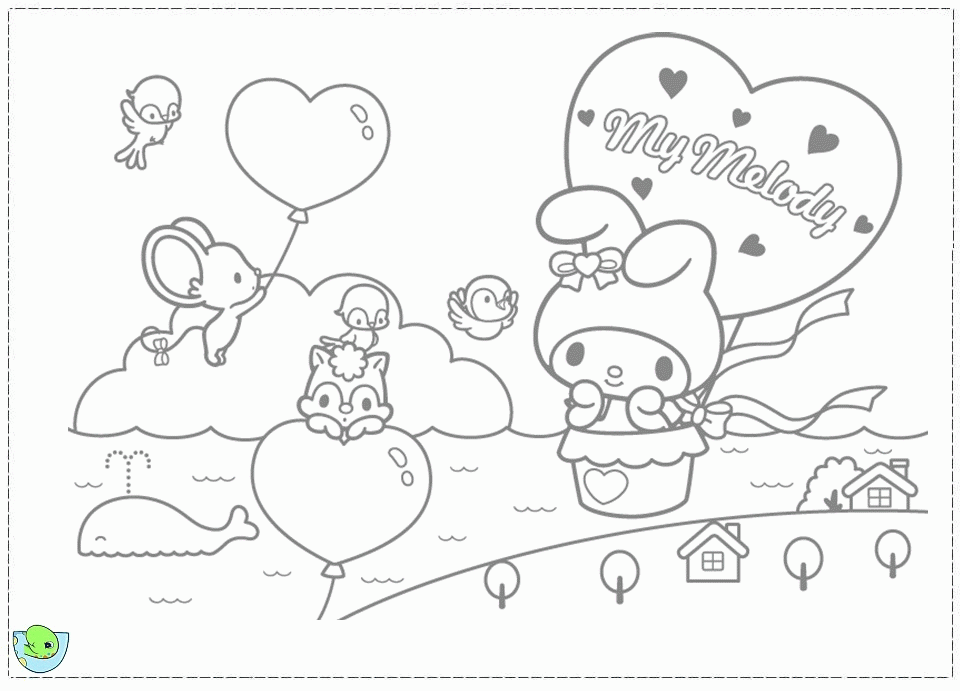 Printable My Melody And Kuromi Coloring Pages