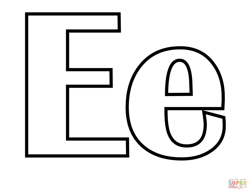 Letter E Coloring Page | Free Printable Coloring Pages - Coloring Home