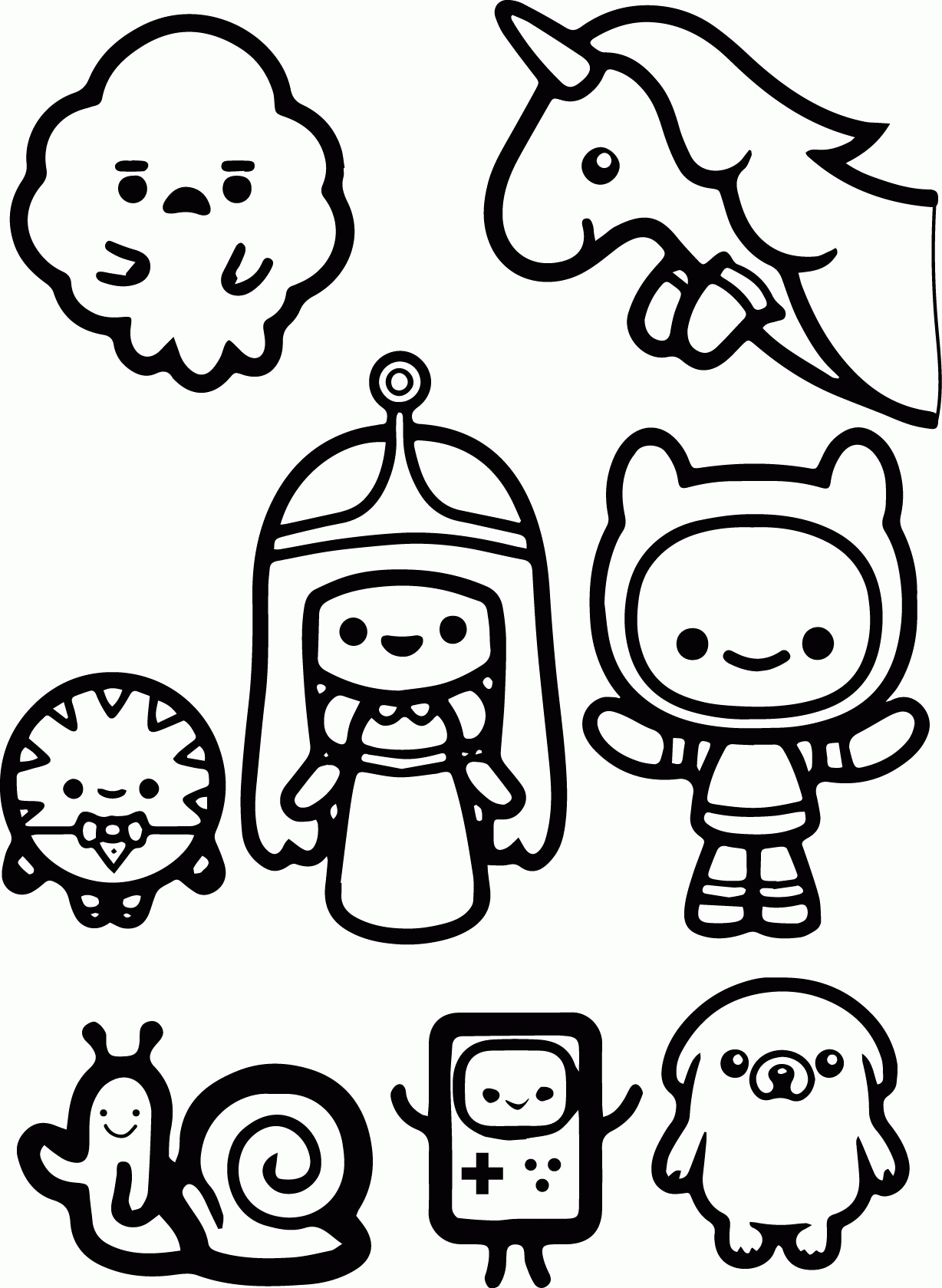 Adventure Time Finn And Jack Child Coloring Page | Wecoloringpage