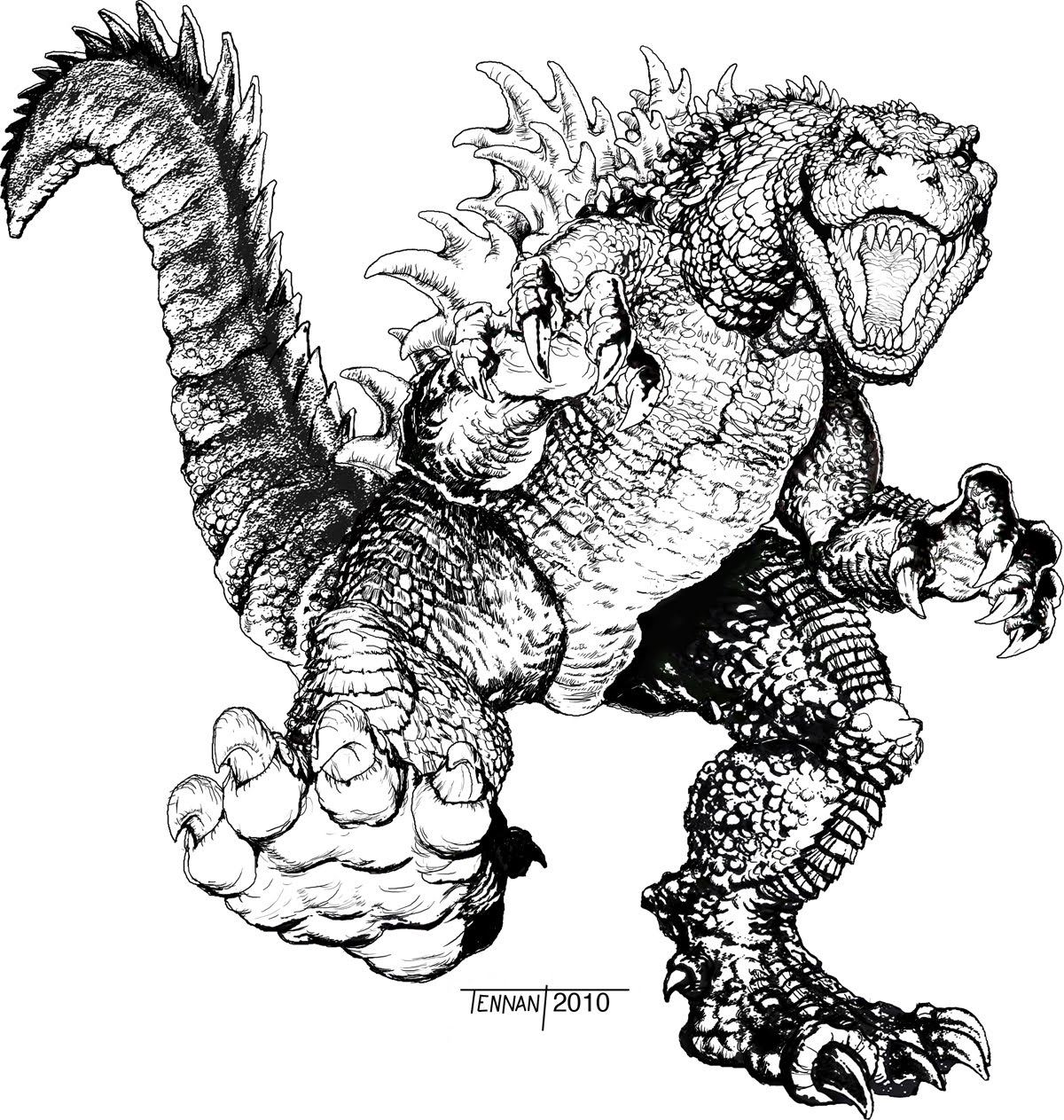 Godzilla coloring pages to download and print for free