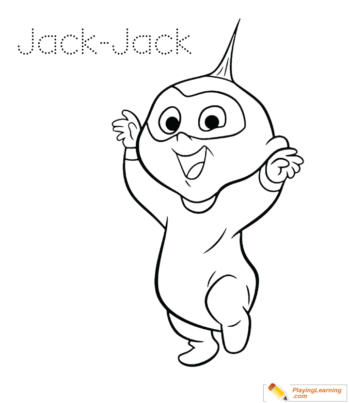 The Incredibles Jack Jack Coloring Page 04 | Free The Incredibles Jack Jack  Coloring Page