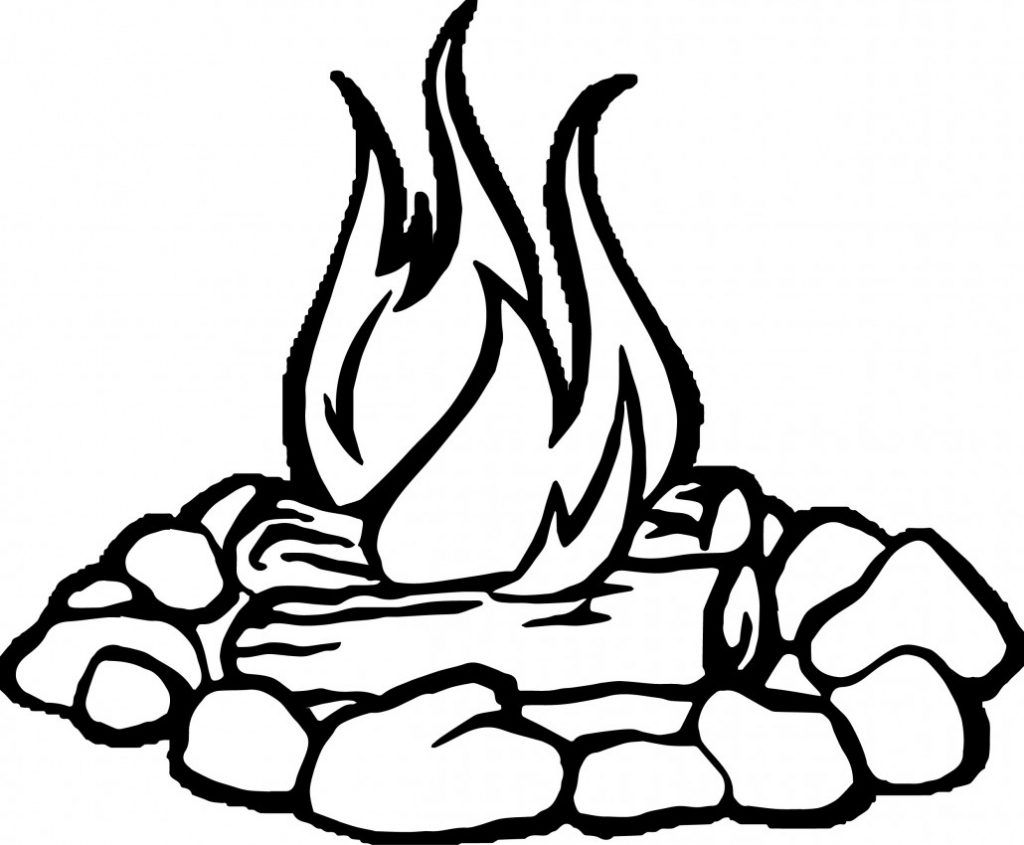 Fire Coloring Pages - Best Coloring Pages For Kids | Camping coloring pages,  Campfire drawing, Coloring pages