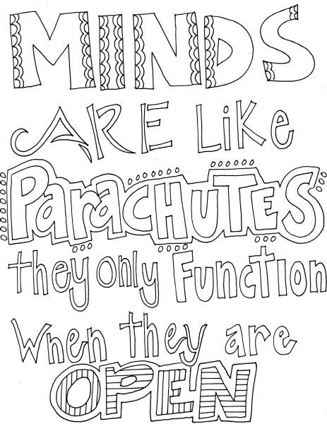 Motivational Quote Coloring Pages Mental Health