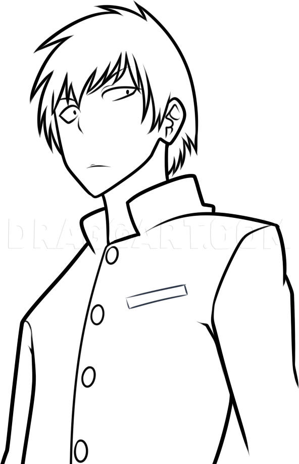 How to Draw Ryuuji from Toradora, Coloring Page, Trace Drawing