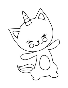 Unicorn Cat Coloring Pages - ColoringPagesOnly.com