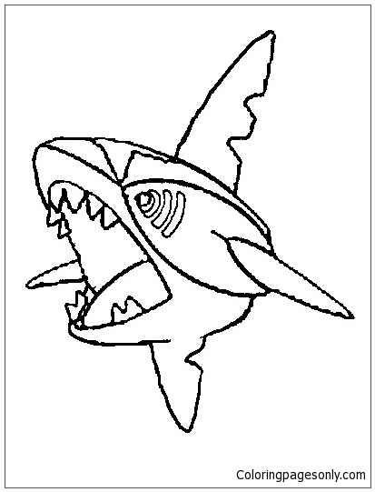 Sharpedo Coloring Pages - Cartoons Coloring Pages - Coloring Pages For Kids  And Adults