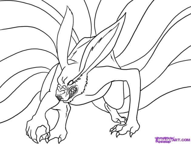 Naruto Nine Tail Fox Coloring Pages (Page 6) - Line.17QQ.com