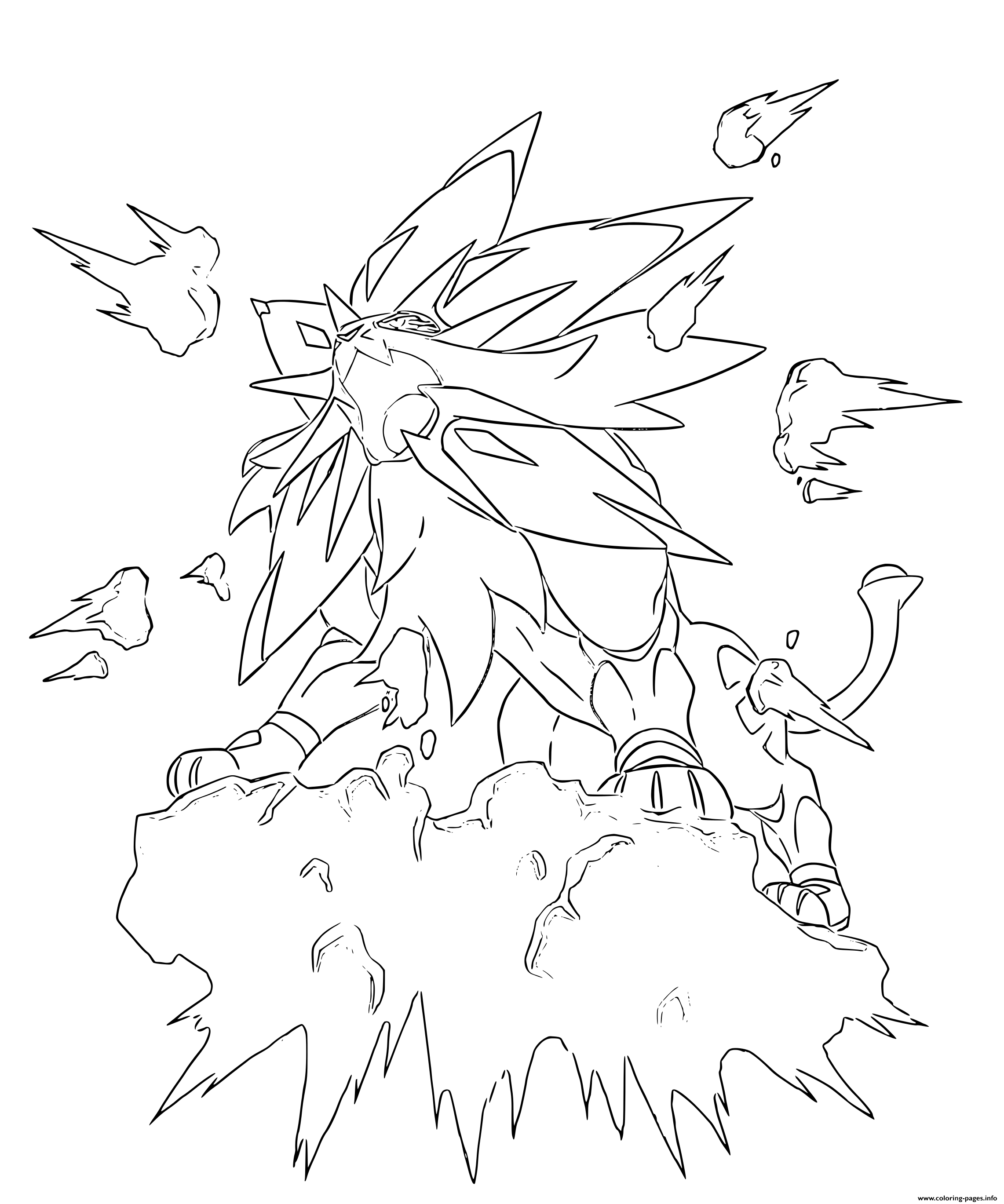 Solgaleo Coloring Pages.