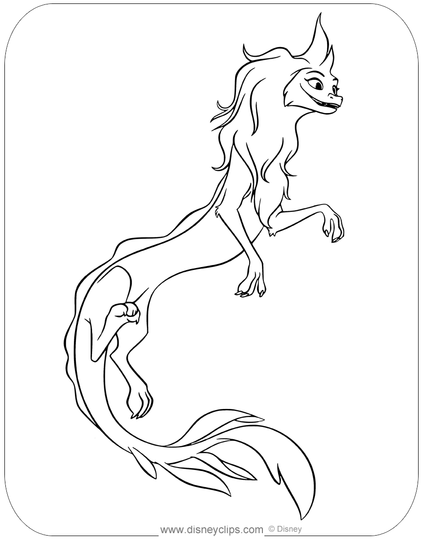 Raya and the Last Dragon Printable Coloring Pages | Disneyclips.com