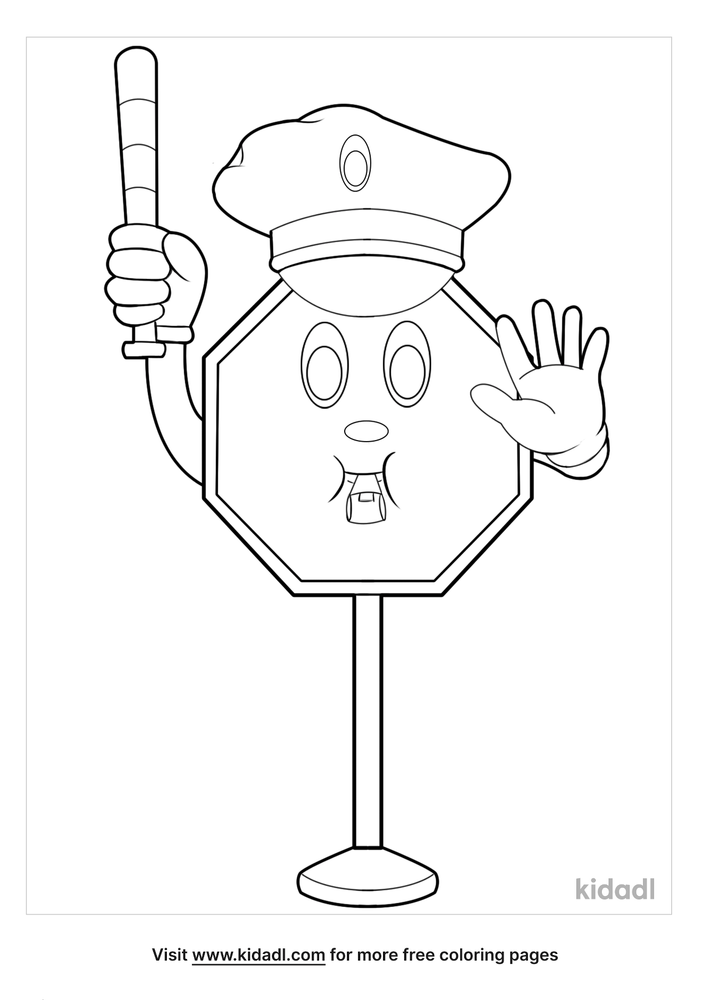 Stop Sign Coloring Pages | Free Emojis, Shapes & Signs Coloring Pages |  Kidadl