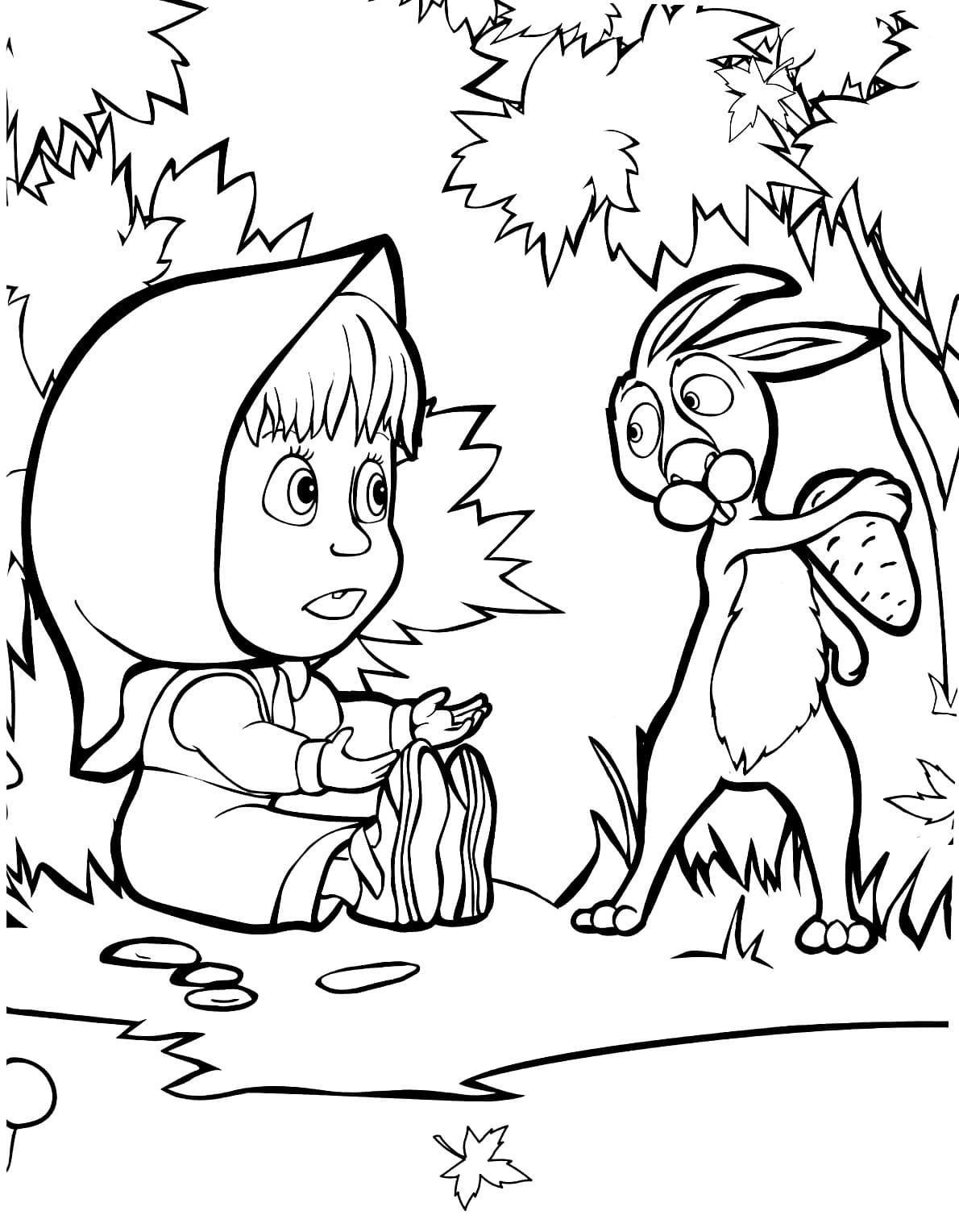 Masha and The Bear Coloring Pages. 80 Images Free Printable