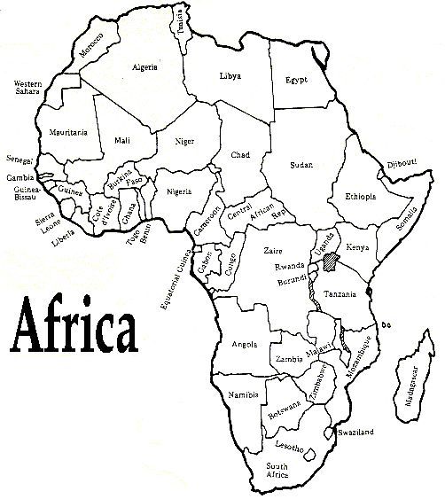 Printable African Map With Countries Labled Free Printable Maps 5841