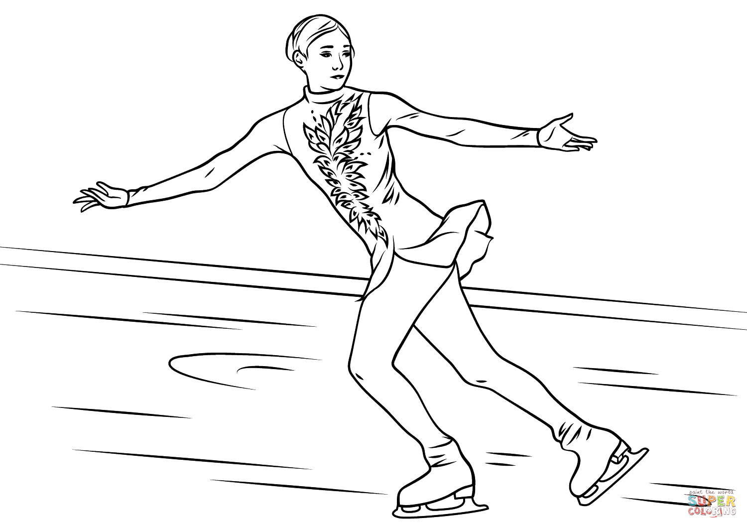 Ice Skater coloring page | Free Printable Coloring Pages