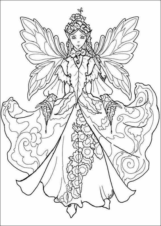 CHRISTMASSY WINTER FAIRY TO PRINT AND COLOR (With images) | Fairy ...