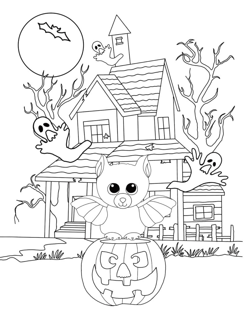 Halloween Coloring Page - Beanie Boo Fan Club