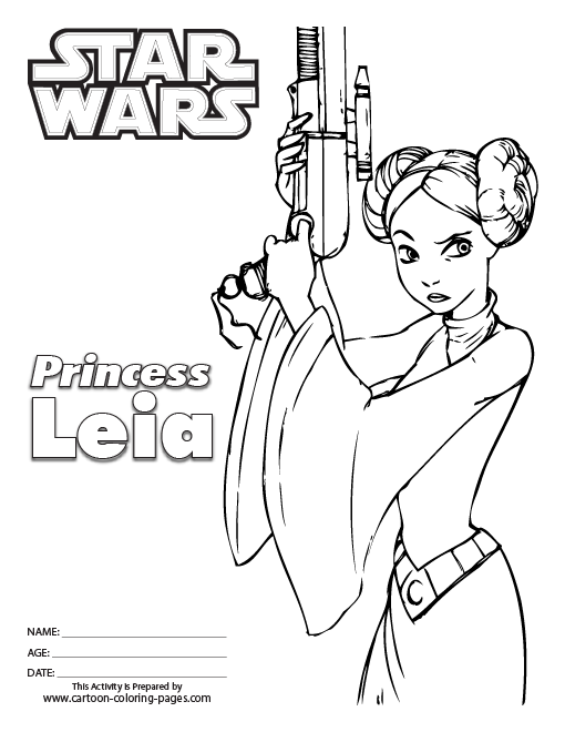 Princess Leia | Free Coloring Pages on Masivy World