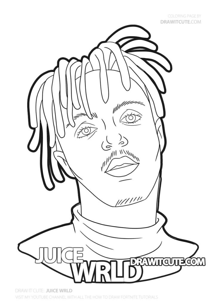 Rapper Coloring Pages Juice Wrld