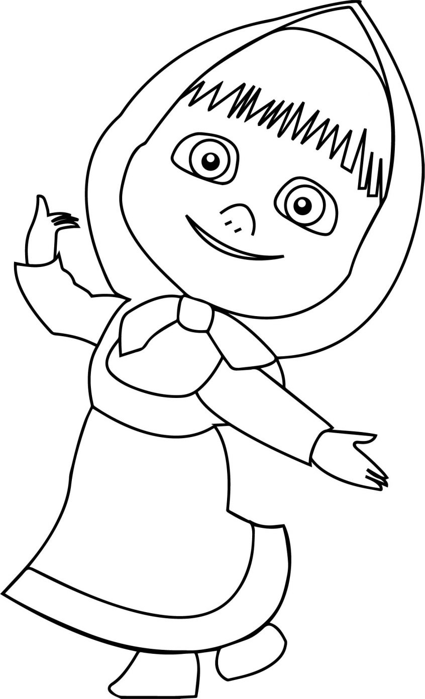 Masha And The Bear Coloring Pages - Coloring Home