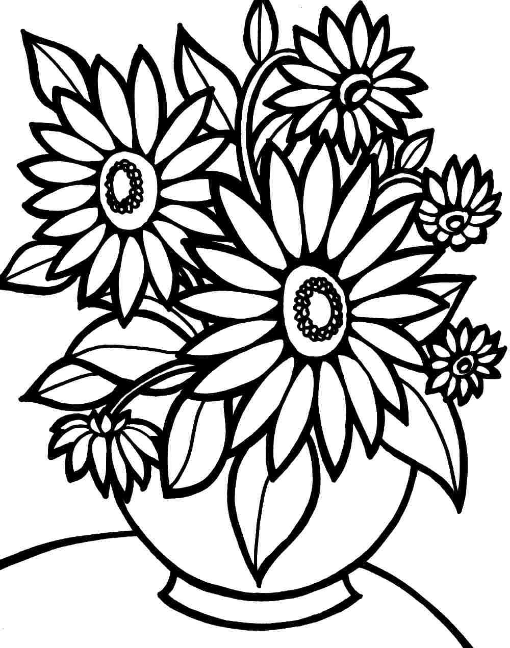 Flower Color Pages | Printable flower coloring pages, Flower ...