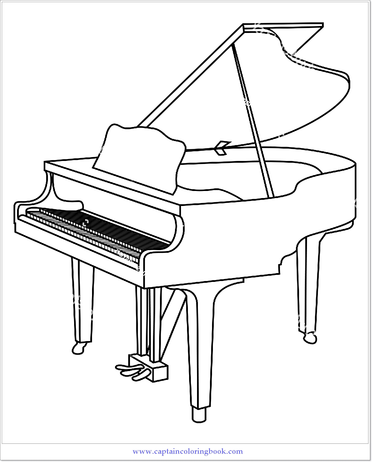 Download Piano Coloring Pages - Coloring Home