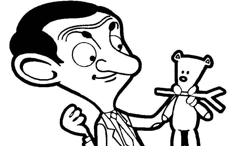 Coloring Pages Mr Bean - Morning Kids