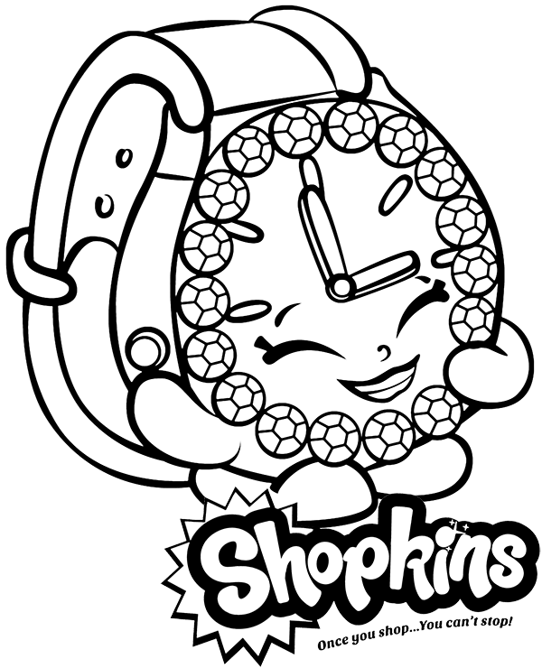 High-quality Ticky Tock watch coloring page Shopkins