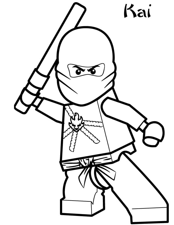 Kai from Ninjago Coloring Page - Free Printable Coloring Pages for Kids