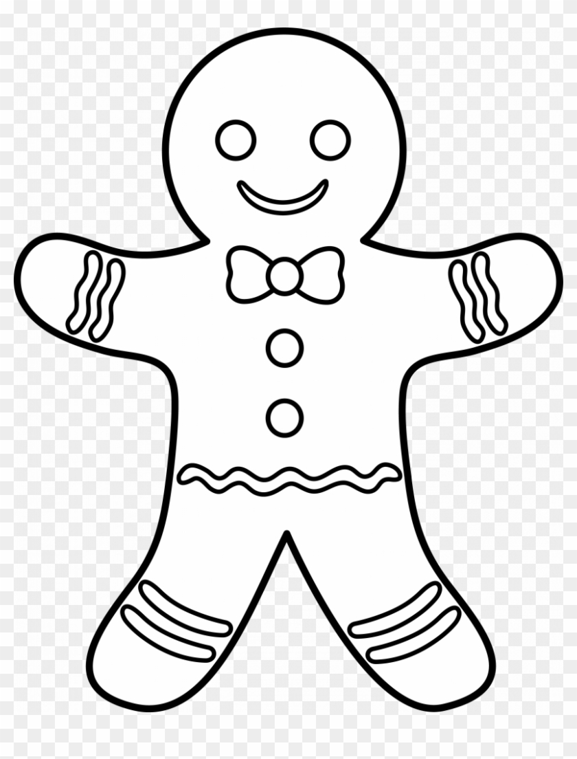 Mainstream Gingerbread Men Coloring Pages Christmas - Colour In Gingerbread  Man - Free Transparent PNG Clipart Images Download
