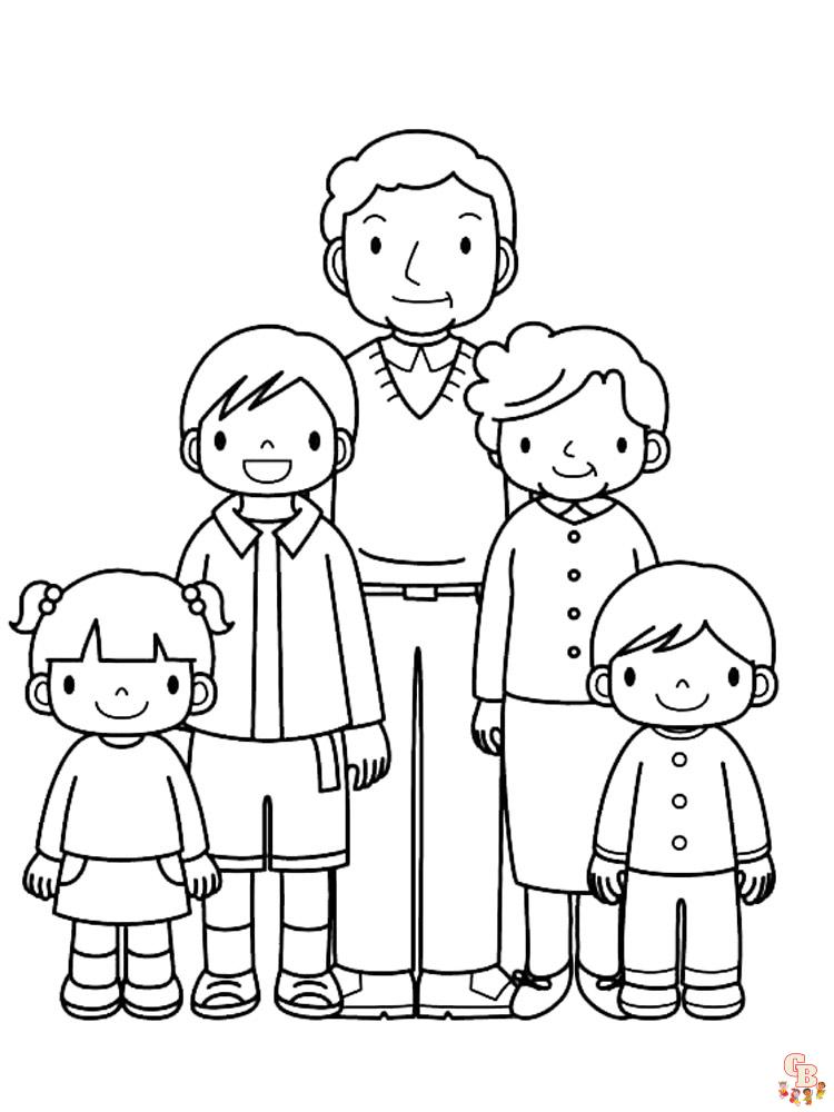 Family Coloring Pages: Printable Sheets for Kids