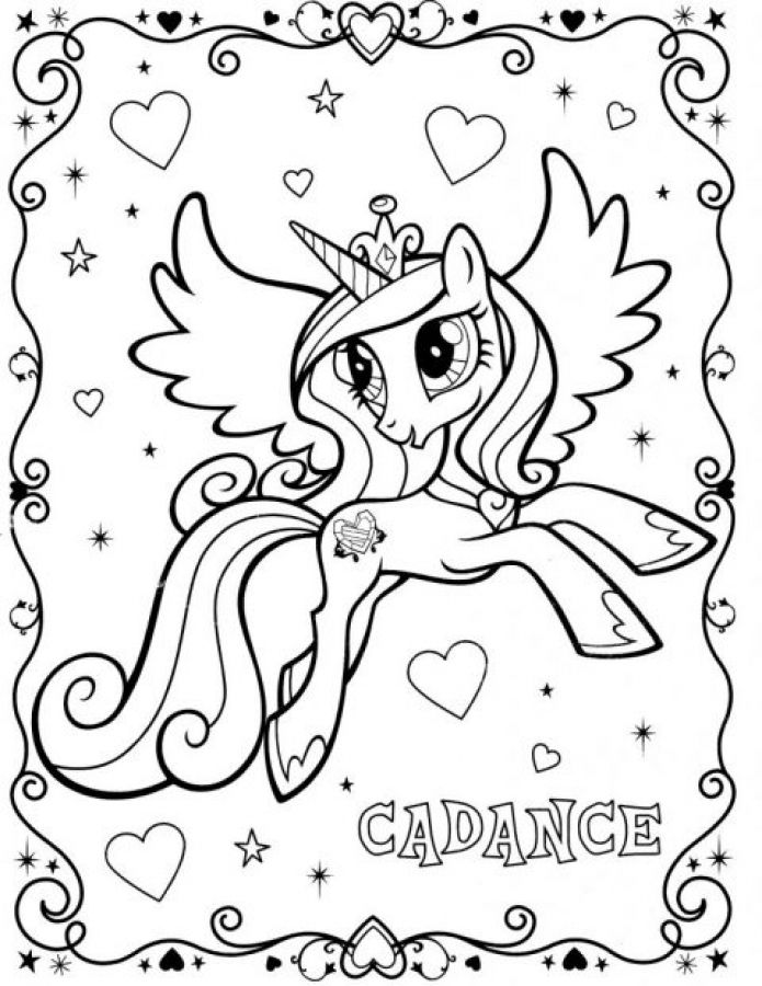 Beautiful Alicorn Princess Cadence coloring pages | Unicorn ...