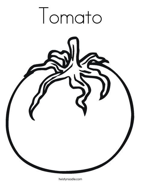 Tomato Coloring Page - Twisty Noodle