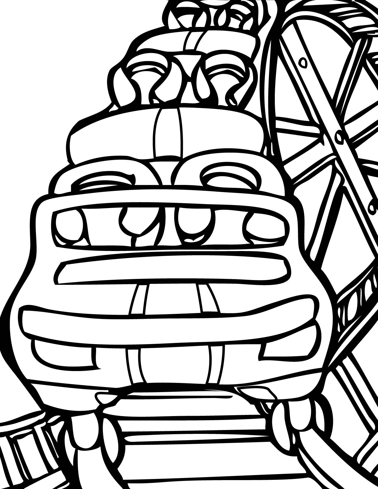The best free Rollercoaster coloring page images. Download from 4 ...