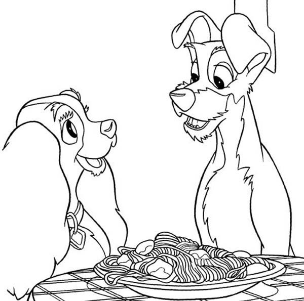Spaghetti Coloring Page at GetDrawings | Free download