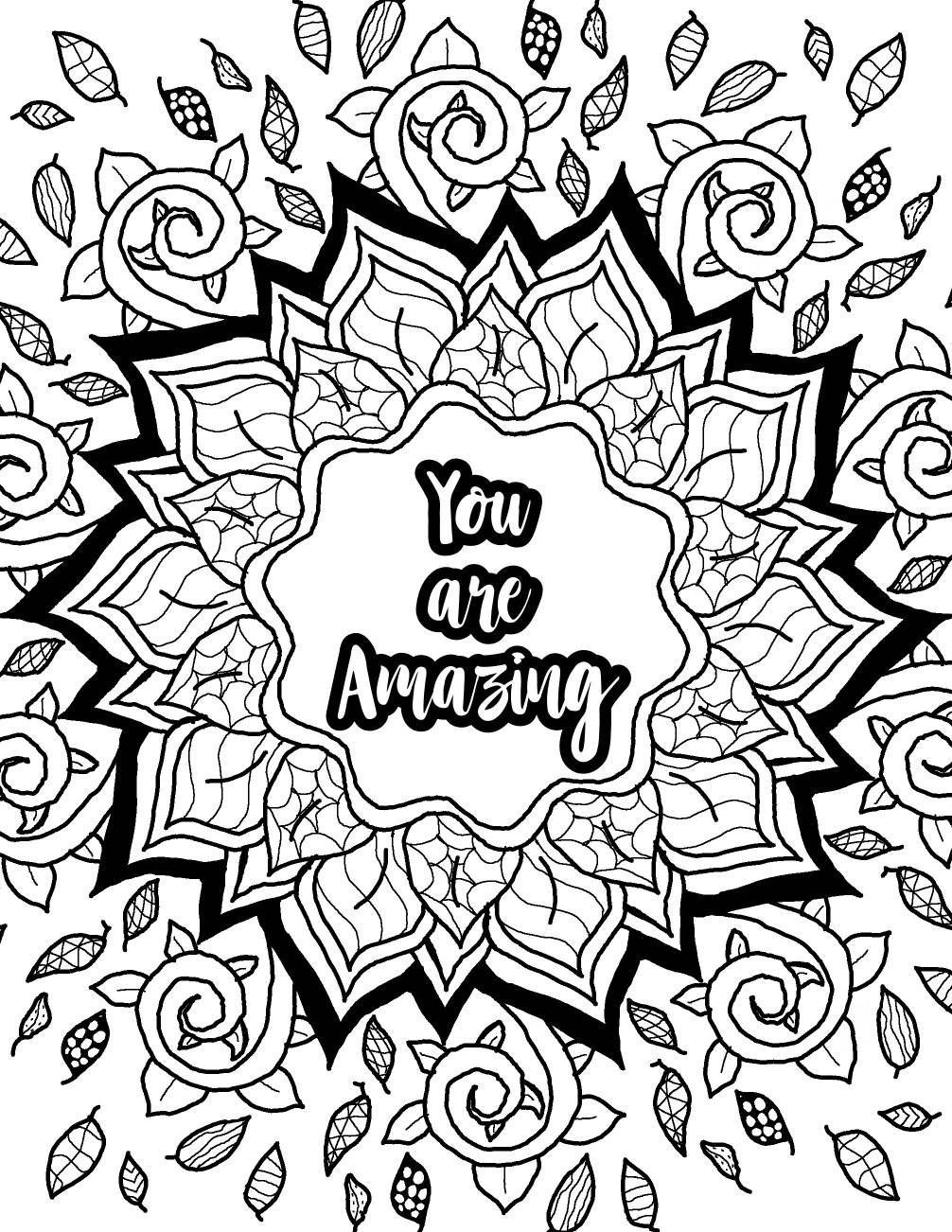 Inspirational Quotes Coloring Pages - Coloring Home