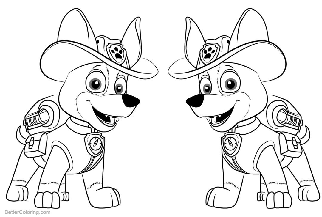 Coloring Book : Awesome Tracker Paw Patrol Coloring Page Peppa Pig ...