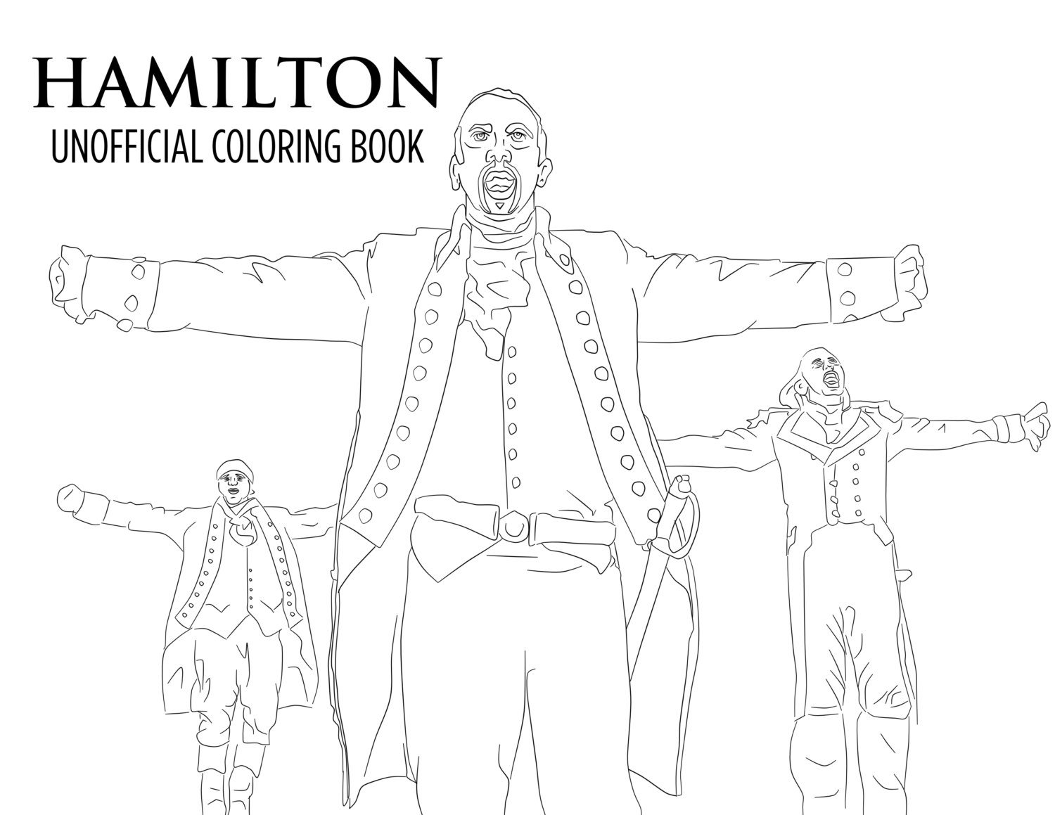 Hamilton Coloring Book Printable Download Unofficial Broadway | Etsy