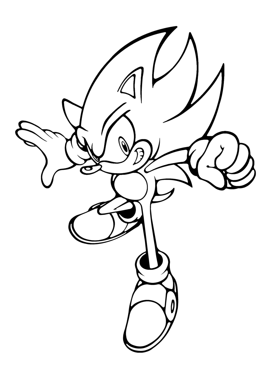 Super Sonic Coloring Page   Coloring Home