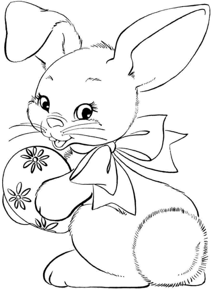 Easter Bunny Printable Colouring Pages - High Quality Coloring Pages