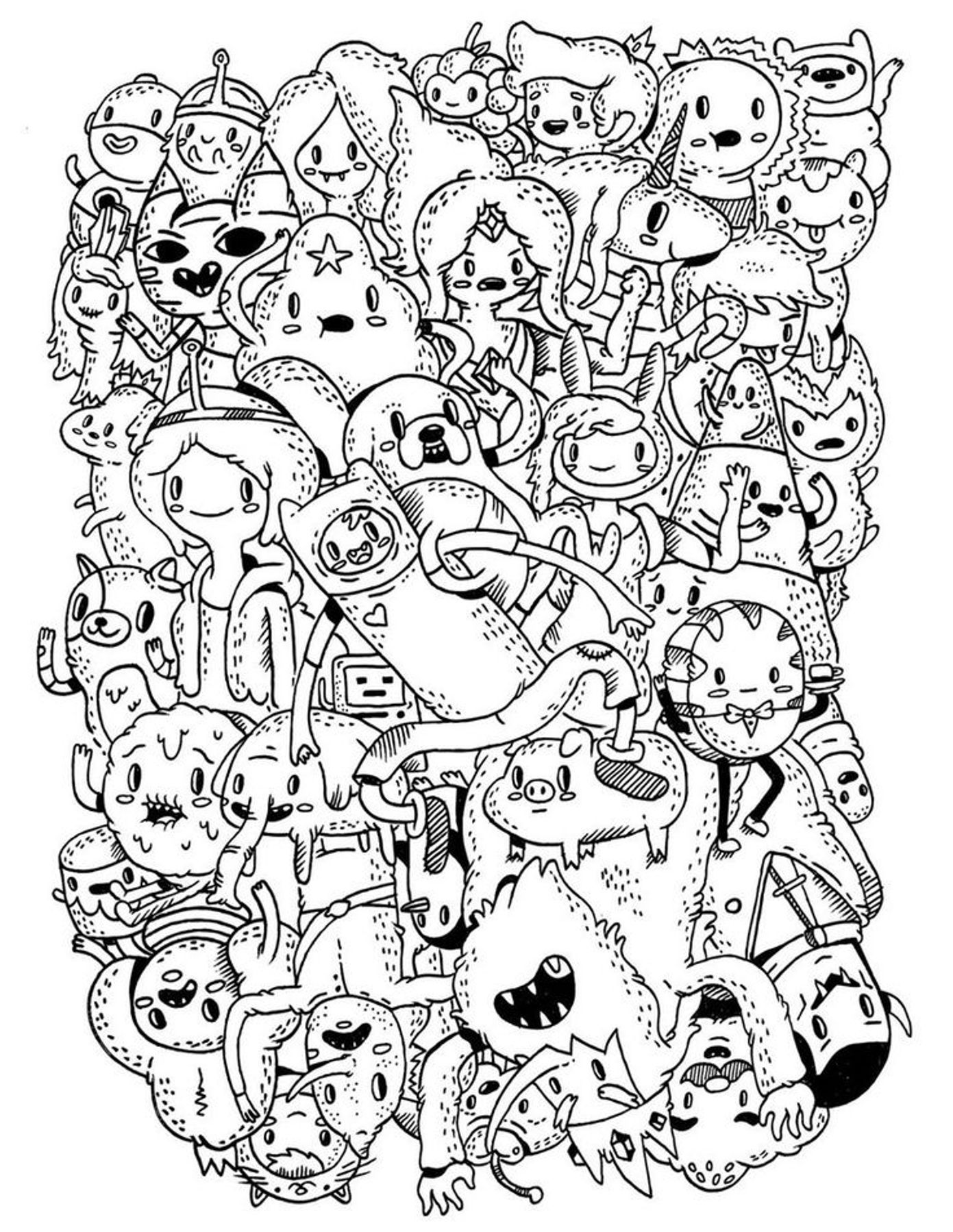 Adventure Time Coloring Pages | Cartoon Coloring pages of ...