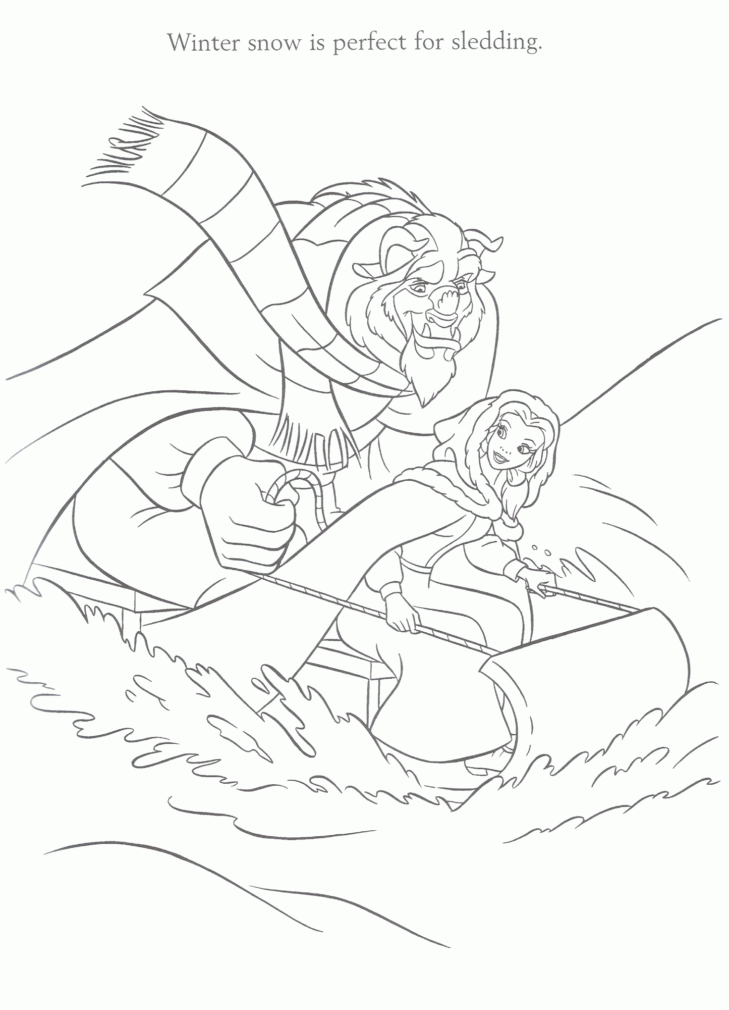 Disney Princess Winter Coloring Pages - High Quality Coloring Pages