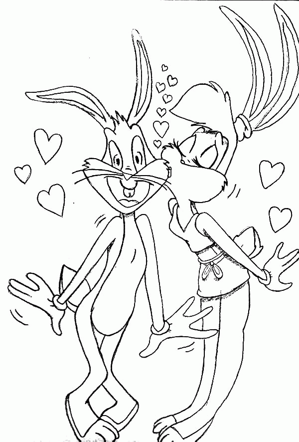 Bugs Bunny And Lola Love Coloring Pages - Coloringmania.pw