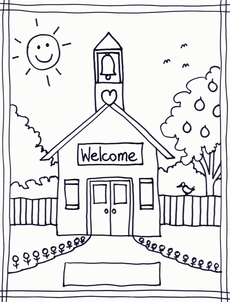 Black And White School Building Clipart - Clipart Kid